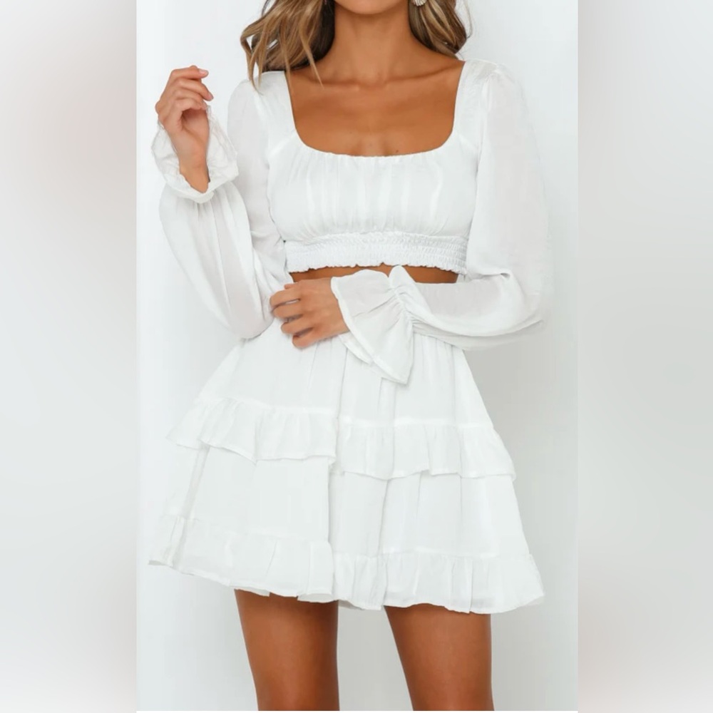 White On screen top and skirt from Hello Molly